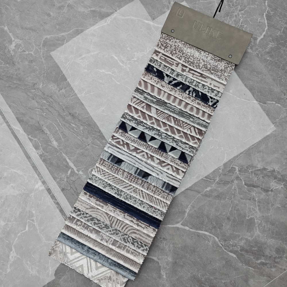 Multi-patterned Geometric Modern Velvet Upholstery Fabric