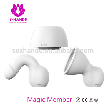 S-HANDE erotic magic wand massager vibrator, high quality silicone magic wand attachment toy for ladies