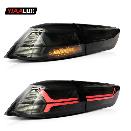 SMOKED LED Tail Lights with Sequential Turn Signal for Mitsubishi Lancer 2008-2017