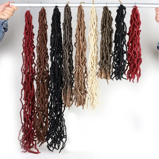 Wholesale Bobbi Boss Nu Locs Red 18' 36' Synthetic Crochet Hair Braid Extensions Ombre Faux Soft Locs nu locs Hair ALL Colors