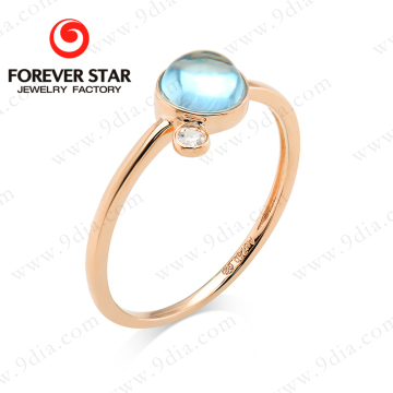 Blue Topaz Ring Simple 18k Gold Ring Designs