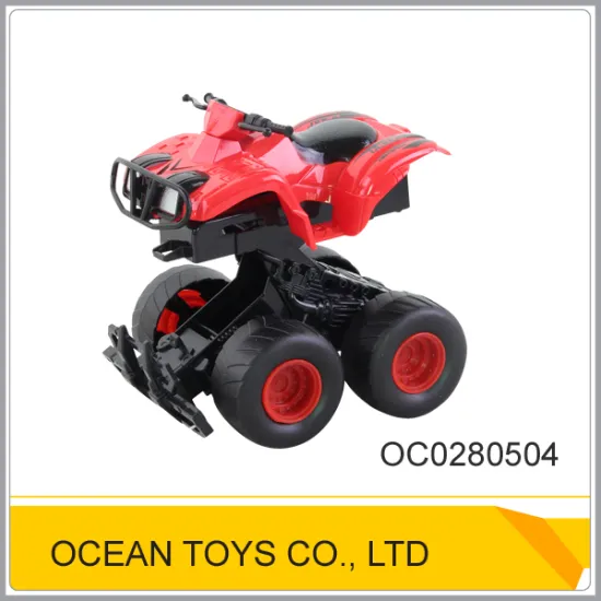 Kids plastic friction power motorcycle toy bounce car OC0280504