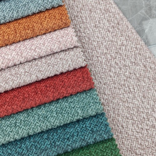 Tissu velours doux à chevrons
