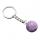 Gemstone 20mm Round Beads Key Chains Natural Crystal Quartz Balls Key Ring Charm Pendant Keychains Anniversary Gift