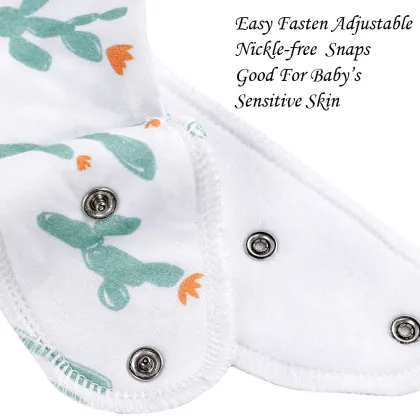 100% Organic Cotton Bibs Baby Bandana Drool Bibs for Boys and Girls Super Soft Unisex Absorbent Newborn Bibs