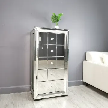 Glass Bedroom Furniture Drawer Cabinet
