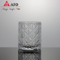 Decoração de casamento de velas de vidro com estampa de diamante Ato Diamond