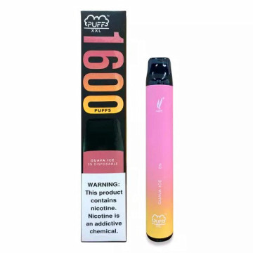 퍼프 XXL 일회용 vape 펜 1600 퍼프 바