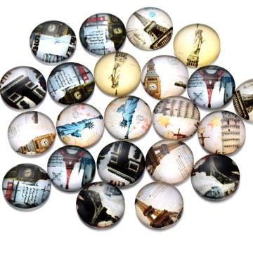 Top quality best selling cheap fashion new patterned glass dome cabochon