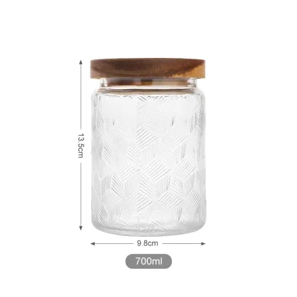 500ml 700ml 900ml Kitchen Food Storage Glass Container