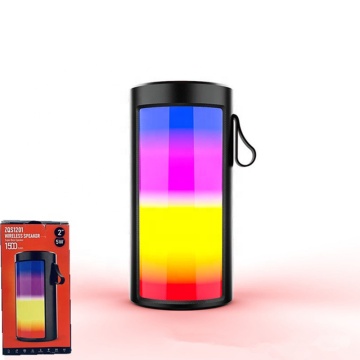 ZQS1201 HiFi Sound Quality Colorful Outdoor Mini Wireless BT Speaker with LED RGB Light, Super Bass Portable Speaker