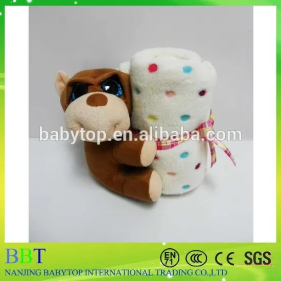 plush monkey blanket big shining eyes animal blanket