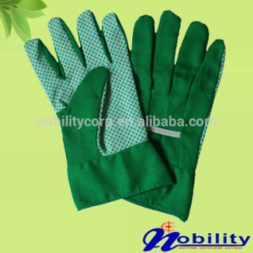 Cotton 100% PVC Dots Women Gardening Glove