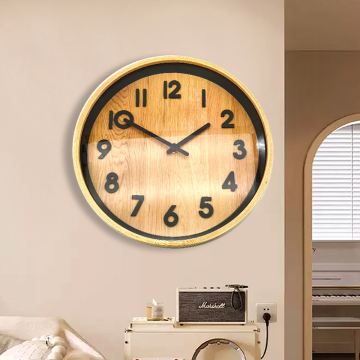 Modern Simple Iron Metal Double Layer Clock for Living Room and Bedroom