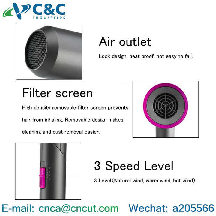 Custom Travel Power Hair Dryer with LCD Display