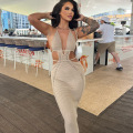 mesh long dress ladies dress
