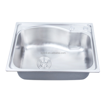 SUS304 Stainless Steel 58x43mm Large Single Bowl Kitchen Sink