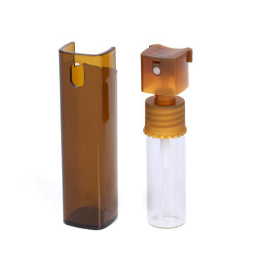 Atomizador de perfume recargable de plástico cuadrado de 10 ml de 10 ml