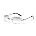 Fashion Futuristic Sunglasses Vintage Ins Trendy Simple Design Frameless Sunglasses UV400 Metal Rimless Shades