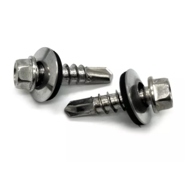 hex head self drilling screws with rubber washer
