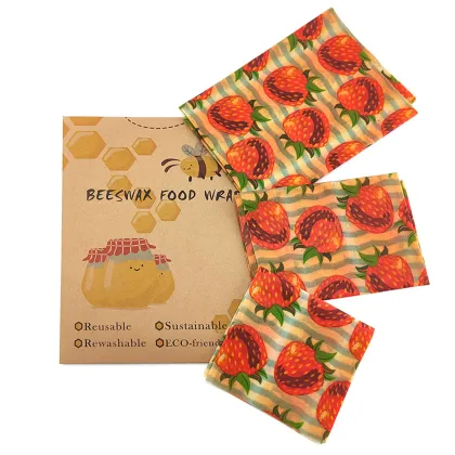 1PC Zero Waste Food Wrap Beeswax Reusable Beeswax Wrap Sustainable Plastic Free Beeswax Food Storage Wrap EcoFriendly Snack Wrap