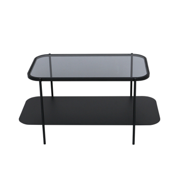 Nordic creative wrought iron double storage table