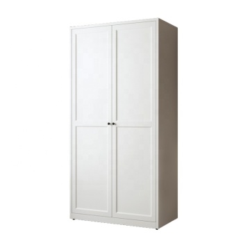 Single 2-Door Steel Wardrobe Cabinet: A Versatile Kids Closet Organizer and Clothing Storage Solution for Home and Hotel Use