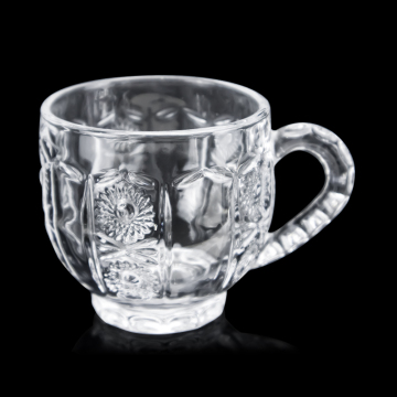 Hot Selling Factory: Custom Logo Transparent Glass Cups, Mugs & Tea Coffee Cups with Handle - Wholesale