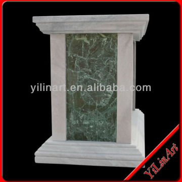 Hand Carved Stone Granite Square Marble Pedestal (YL-L129)