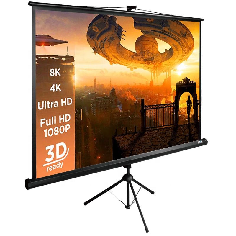 100“/120”/70"X70" 1:1/4:3/16:9 HD 1080P Projector Screen Video Movie Projection 