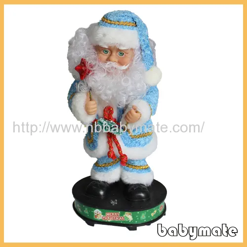 Standing On Mini Stage Santa Claus 