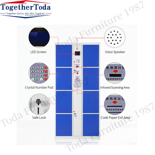 Smart metal lockers with electronic locks Wrap lockers