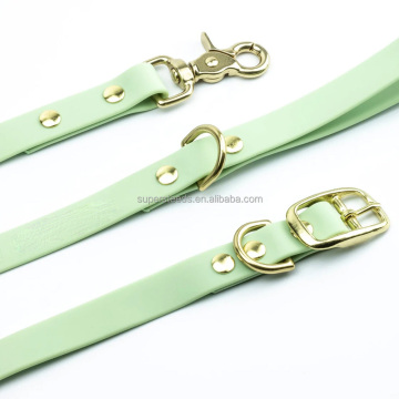 Kolar Anjing Tembok Kembung Pepejal yang disesuaikan dan Leash Set dalam 20+ Warna &amp; 3 Saiz