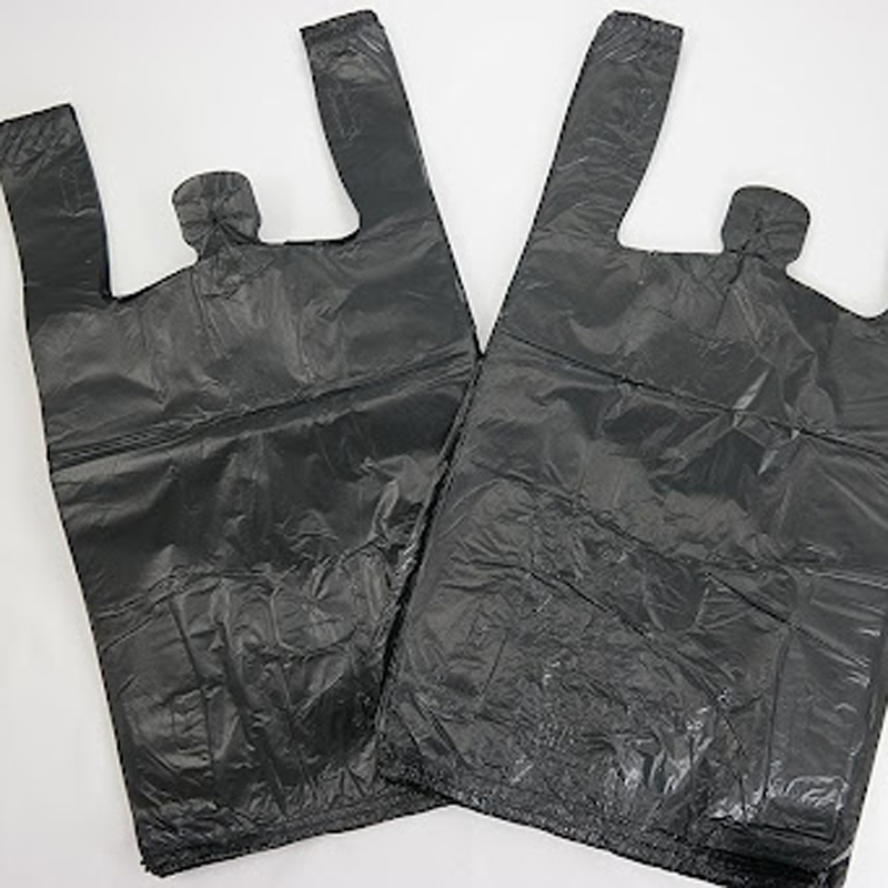 Bolsa de plastico reutilizable para comestibles embalaje negro de PE