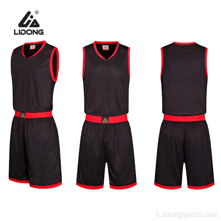 Accetta uomini all&#39;ingrosso di design personalizzato Plain Basketball Jersey