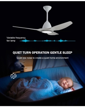 Ventilador de techo de ABS con acabado contemporáneo nórdico