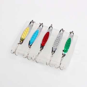 Heißverkäufe 5pcs/Box 21G Long Casting Metall Fishing Löffel mit Höhenhaken