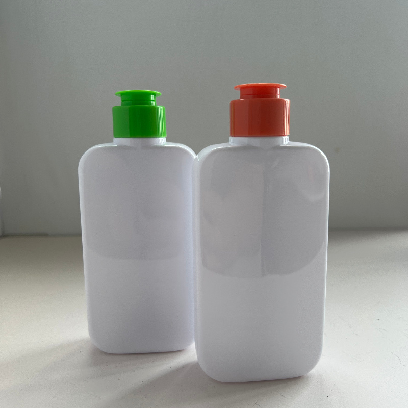 200 ml bouteilles plates en plastique blanc