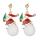 Femmes Noël Dangle Boucles D&#39;Oreilles Set Flocon De Neige Père Noël Chaussette Filles Mode Simple Boule De Cheveux Bague Oreille Anneaux Bijoux