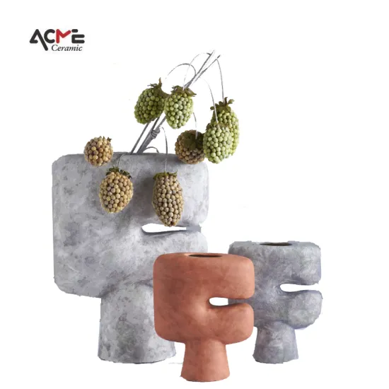 Customizable Irregular Modern Nordic Style Tabletop Vases: Enhancing Hotel and Home Decor with Unique Ceramic Ornaments