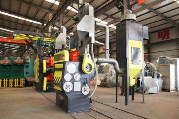 chinese supplier sand blasting machinery CE Q32 automatic rust remover machine