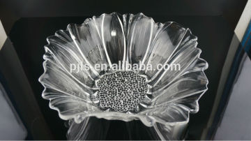 European sunflower style crystal glass fruit tray