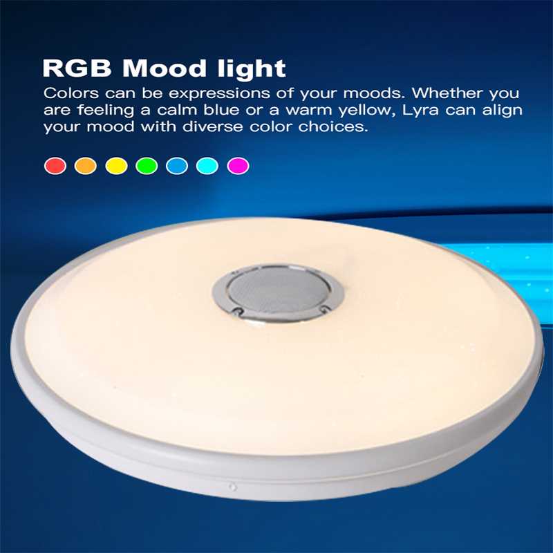 36W/60W Modern RGB LED Panel Lamp LED Ceiling Light APP bluetooth Music Light AC185V-265V Smart Ceiling Lamp For Home Lighting