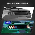 HCMOTIONZ LED RGB ไฟท้ายเริ่มต้นอนิเมชั่นสำหรับ Ford Mustang 2015-2022