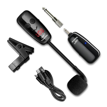 UHF -Wireless Saxophon -Mikrofon mit Empfängertransmitter - 50m Range -Plug -and -Play für Trompete