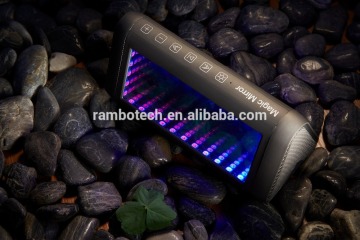 World First Unique Magic Mirror 3D Changing Bright Light Hi-Fi Loudspeaker Stereo Bluetooth Wireless Speaker RLS003