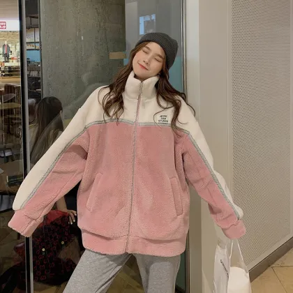 korean style fleece thick coat