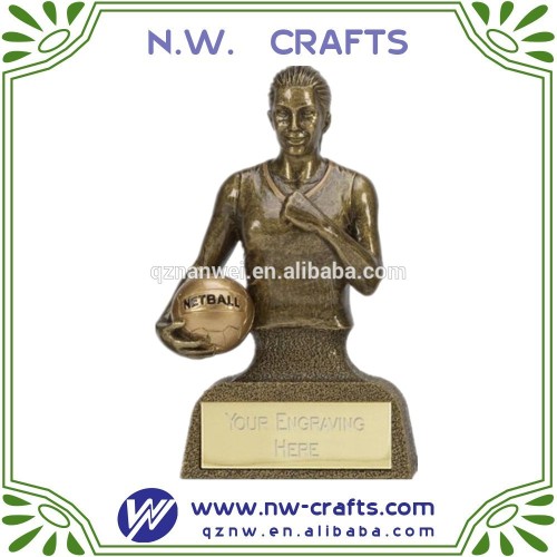 Resin netball player figurines awards trophy