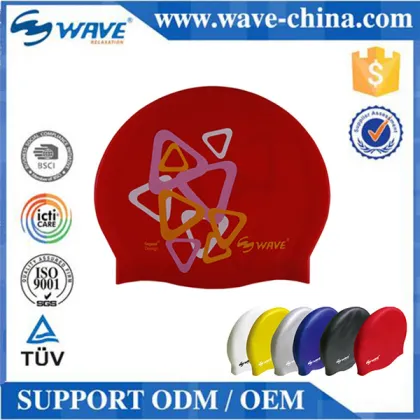 Customized Printed Waterproof Adult Funny Swimming Cap, Nude Swimming Cap, Silicone Swimming Cap