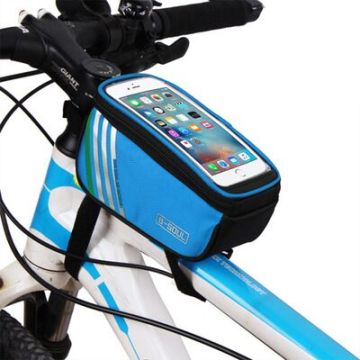 Bicycle Bag Cycling Accessories Waterproof Touch Screen MTB Frame Bag for 5.0 Inch Phone